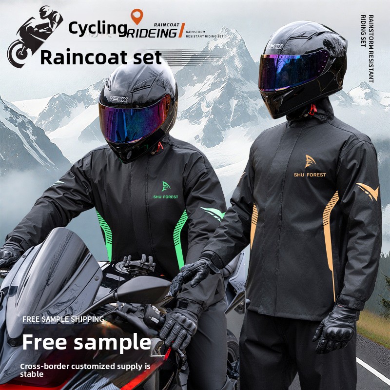 Cycling Commuter Rain Jacket - بدلة واقية من المطر للبالغين مصنوعة