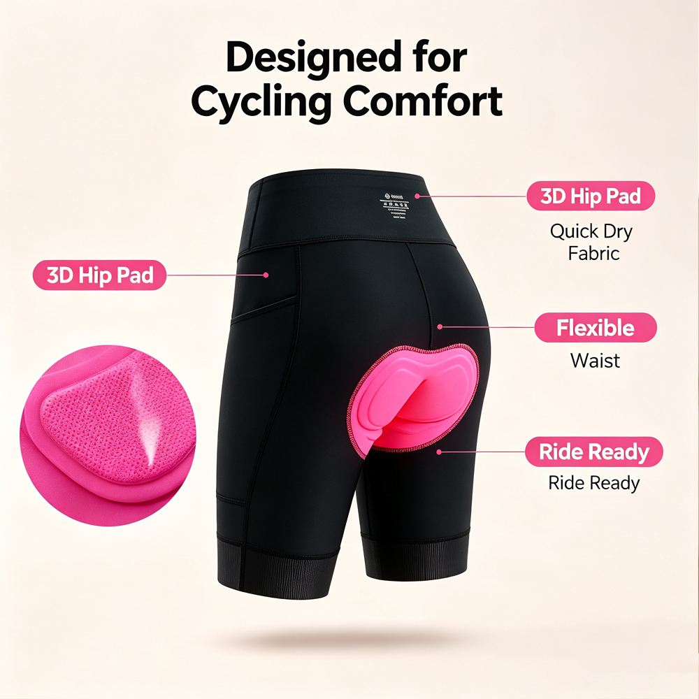 شورت ركوب الدراجات النسائي من  - مراجعة Cycling Shorts For Commute وسعره