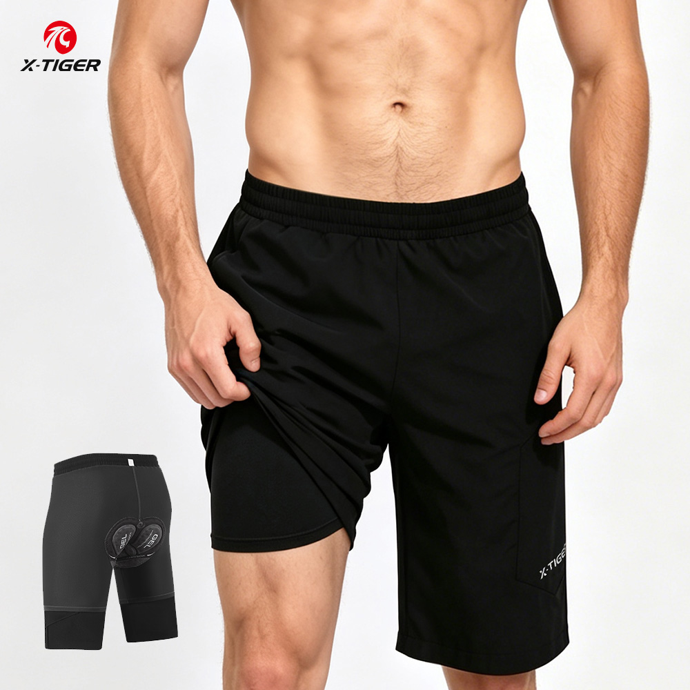 شورت X-TIGER 2 في 1 لركوب الدر - مراجعة Cycling Shorts For Commute وسعره